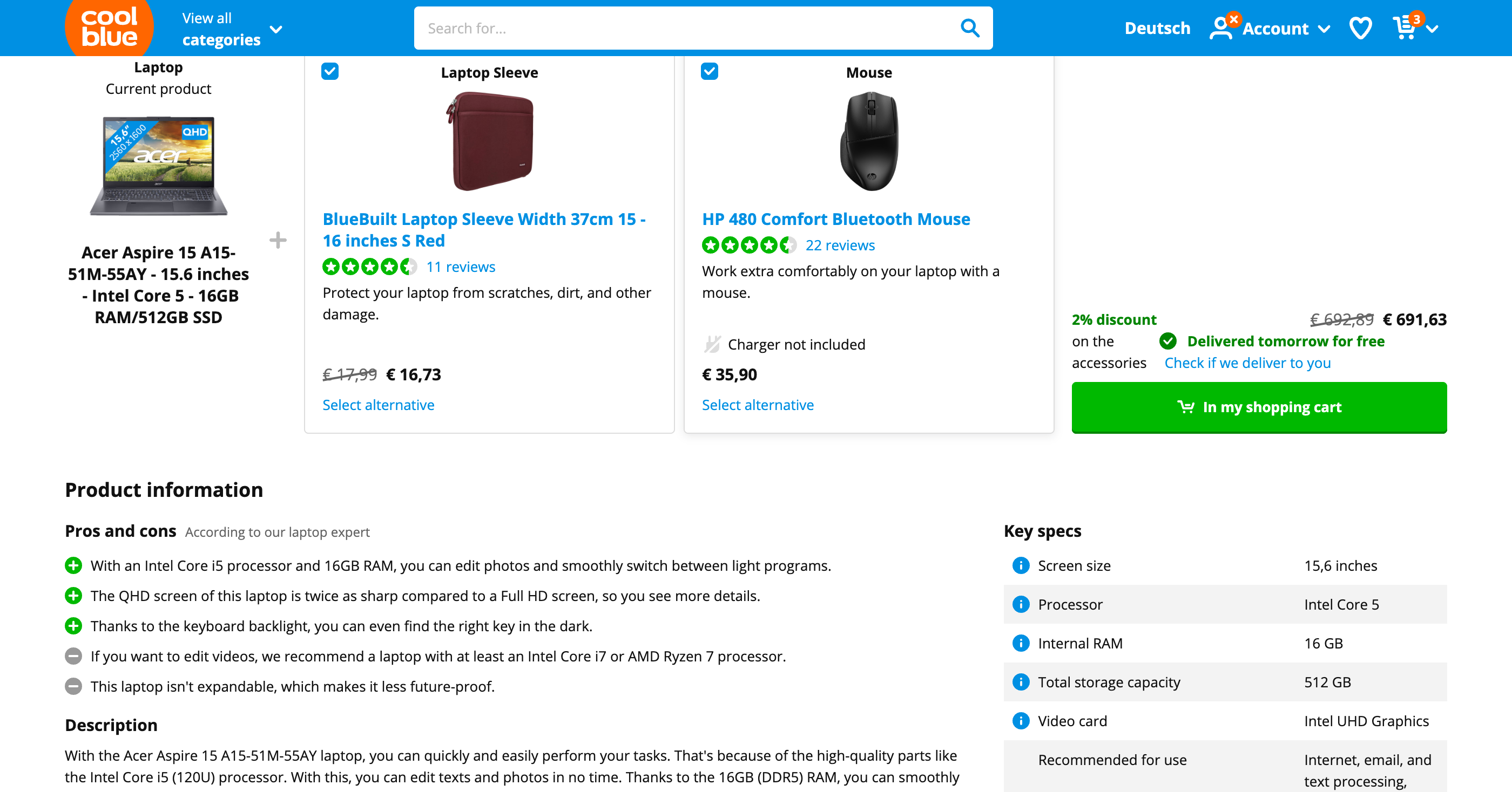 Coolblue Laptop Addons